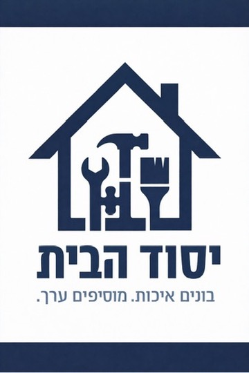 "Logo for 'Yisod HaBait' in Hebrew, featuring a house and tools."
